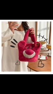 Túi Gấu Dâu Lotso Tai Trái Dâu Siêu Dễ Thương  Siêu Cute Lông Siêu Mịn