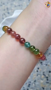 Collection Grade Colorful Rainbow Candy Tourmaline Bracelet