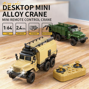 1:64 Alloy RC Truck 2.4GHz Mini 6-Wheel Drive Transporter Car Kids Electric Remote Control Vehicle Holiday Gift Toy