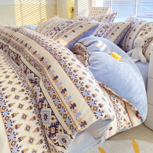Kiss Dear | Thick and Warm Milk Velvet 4-Piece Bedding Set
