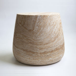 Antique Style Magnesium Mud Side Table for Home Use Small round Tea Table for Balcony Courtyard Hotel And Vacation Home