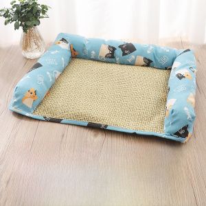 Thảm Ngủ Cho Chó Bằng Lụa Băng PETa Thảm Mát Mẻ Mùa Hè Chống Nóng Giữ Cổ Cho Chó Bó Me Thảm Ngủ Cho Chó Có Thiết Kế Thông Minh