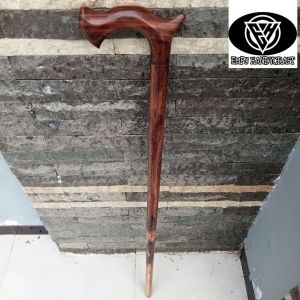 Tongkat jalan kayu galih asem motif cula