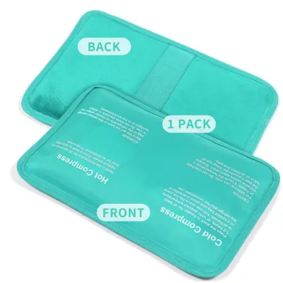 Gel Ice Pack for Injuries Reusable Soft Freezer Ice Bag with Strap Hot Cold Compress Packs for Swelling Bruises Surgery Shoulder