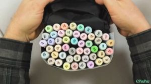 Ohuhu Pastel Markers Brush Tip Alcohol-based Markers Double Tipped Artist Art Markers for Sketch Adults Coloring Illustration 48/96 Pastel Colors +1 Alcohol Marker Blender + Marker Case  Sweetness Blossoming
