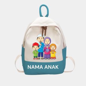 tas ransel anak costom nama tas ransel sekolah TK SD anak anak perempuan laki-laki tas ransel mengaji tas ransel hitam pink biru merah
