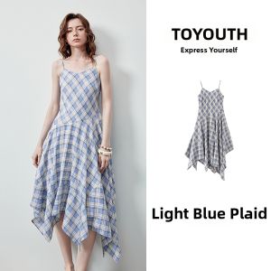 Toyouth | Taffeta Check Print Summer New Leisure Fit Dress