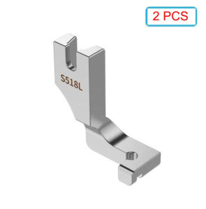 2PCS Industrial Sewing Machine Single-Sided Invisible Zipper Presser Foot S518L/T168  Sewing Accessories Tools