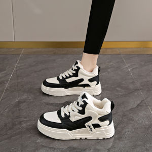 Womens Fleece Lined High Top Snow Boots Real Leather Warm Cotton Shoes Casual Cross Buckle Waterproof Platform Rubber Sole