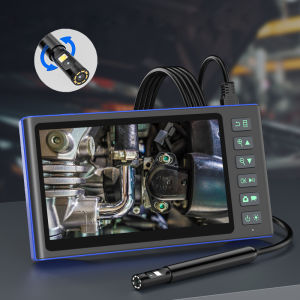 360 °   Camera Nội Soi Công Nghiệp Tự Động Xoay HD 1080P Với Màn Hình IPS 7  Ống Kính Kép/ba Ống Kính 95mm Borescope Có Thể Tháo Rời IP67