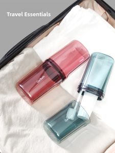 Portable Travel Toothbrush Set Couples Toothbrush Cup Storage Box Mouthwash Cup Dental Care Kit Outdoor Camping Hiking Supplies