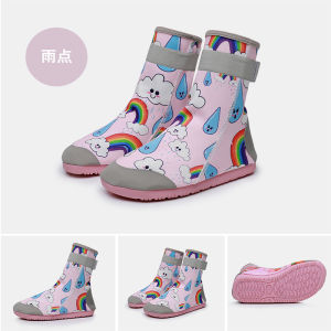 2024 New Womens High-Tube Beach Shoes Mens Water-Proof Surfing Seafood Gathering Quick-Drying Non-Slip Sand-Proof Snorkeling Shoes