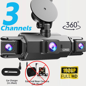New 360 Degree Car DVR Dash Cam 3/4 Channel 1080P 4 Lens Night Vision G-Sensor Loop Record Parking Motion Car Video Recorder