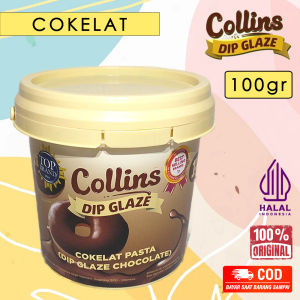 Selai Collins Dip Glaze Rasa Cokelat 100gr | Saus Manis Pasta Selai Donat Roti Rasa Cokelat