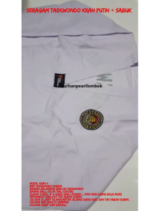 Seragam Siswa Taekwondo Krah Putih + Sabuk | Sakral Taekwondo
