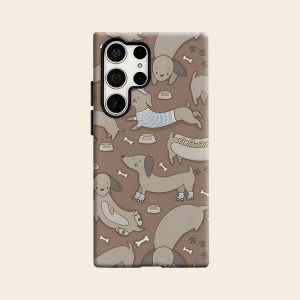 Cute Dachshund Luxury Fashion Full Lens Protective Case for Samsung Galaxy S26 S25 S24 A56 A36 Plus Ultra