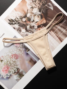 Pure Cotton Seamless Womens Sports T-pants Thong Underwear Fine Y-cut Swimwear Ballet Dance Practice Base Layer Light-proof