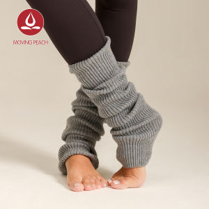 Moving Peach Cashmere Winter Dance Leg Warmers Footless Long Socks Wool Knitted Stirrup Socks Leg Warmers for Women Ballet Dance Yoga Daily Wear