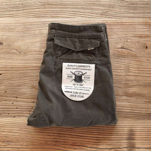 Retro American Style Mens Work Pants Heavyweight Washed Casual Cotton Straight Leg Nine-Tenths Length Fashion Urban Leisure