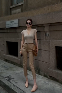 Slender Straight Leg Trousers Summer Version