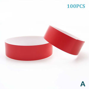 100 Disposable Bracelet Wristband Party Paper Bracelet Synthetic Paper Plastic Pattern Paper Card Party Bracelet