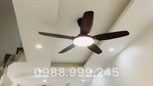 Quạt trần 5 cánhquạt trần đèn hiện đại trang trí phòng khách điều khiển từ xa 6 cấp gió led 3 chế độ màu siêu sáng