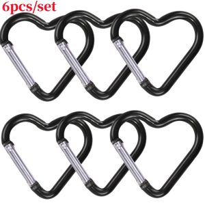 Heart Snap Hook - Heart-Shaped Aluminum Clip Key Holder for Camping Fishing Hiking Traveling and Sports Keychain Clip