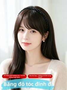 Is a wig | Natural White Hair Concealing Front Fringe Wig Integration With Headband