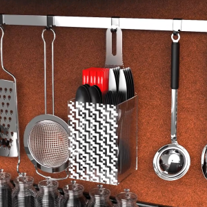 TEMPAT WADAH ALAT PENYIMPAN PENYIMPANAN SIMPAN PERALATAN DAPUR MASAK MAKAN SENDOK GARPU PISAU SUMPIT PISAU SPATULA CENTONG KOTAK ACRYLIC AKRILIK ORGANIZER ORGANISER CUTLERY HOLDER ESTETIK KEKINIAN ELEGAN MODERN BENING TRANSPARAN CLEAR MOTIF PUZZLE 282