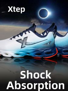 XTEP | Shock Absorption Waterproof Leather Men Running Shoes