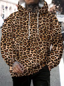 Mens Leopard Hoodie Bold animal Sweatshirt Casual Streetwear for Everyday Party Trendy Sweatshirt Womens Hoodie Kids Hoodie