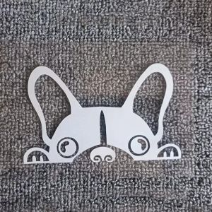 15x11cm Cute Puppy Dog Car Sticker French Bulldog Viny Decal Motorcycle Auto Body Window Styling Decoration Sticker Accessories