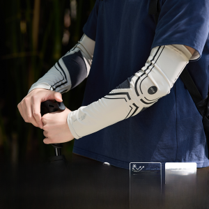 MiiOW | แขนกันแดดผ้าไหมน้ำแข็งสำหรับขับรถและปั่นจักรยานในฤดูร้อนสำหรับผู้ชาย แขนกันแดดป้องกันรังสียูวีแบบสวมใส่สบาย แขนยาว แขนกันแดด