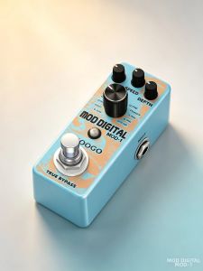 Pedal Guitar Rowin LEF-3808 Mod Station 11 Trong 1 Hiệu Ứng Blue Chorus Flanger Vibe Phaser Tremolo Filter True Bypass Thiết Kế Nhỏ Gọn Chất Liệu Kim Loại.