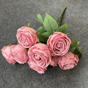 Huế Hậu Giả Hoa Cưới 7 Đầu Hoa Hồng Tròn Hoa Tươi Trang Trí Nhà Hiện Đại Hương Thơm Không Nước Hoa Không Nước