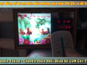 Đồng hồ Lịch Vạn Niên tranh đèn treo tường hiệu Cát Tường_tranh Mã Đáo 55121_KT 55x35x7cm_Có 2 loại (Không remote đèn và Có remote đèn)