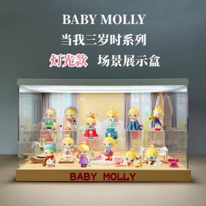 Popmart Baby Molly Collectible Figure Display Box Suitable for 8 Years And above Cartoon Anime Gaming Model Showcase