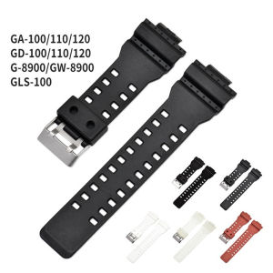 สายนาฬิกาซิลิโคนสําหรับ GLS-100 G-8900 GS-8900 GA-100 110 Watchband ป้องกันกรณีผู้ชายสร้อยข้อมือนาฬิกาอุปกรณ์เสริม