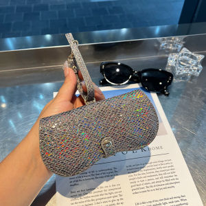 Portable Leather Glasses Case Eye Protection Bag for Reading And Prescription Glasses Sunglasses Storage Bag with Hanging Strap