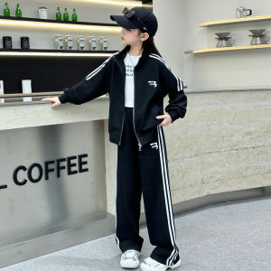 MPW | ชุดเด็กผู้หญิง ชุดสองชิ้น กางเกงขายาวทรงหลวม ฤดูใบไม้ผลิและฤดูใบไม้ร่วง เสื้อผ้าเด็ก แฟชั่น เสื้อผ้าเด็ก MPW