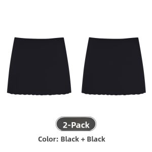 miiow | Womens Safety Pants Under Skirt Ice Silk Seamless Tummy Control Butt Lifting Bottoming Underwear Two-In-One New 2025