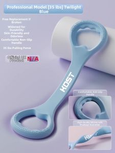 KDST | Back Stretching Resistance Band for Women Fitness Exercise Band with Handles for Home Yoga Pilates Arm Strengthening Elastic Workout Band