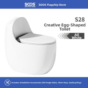 soos | Egg-shaped Round Splash-preventing Toilet