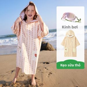 Kocotree | Khăn Poncho Biển Chống Nắng Hút Ẩm Nhanh Cho Trẻ Em