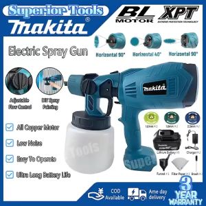Makita Cordless Electric Spray Gun For Painting Lightweight Multifunctional Integrated Adjustable Flow With One Battery