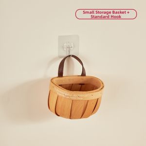 YYIEDERNG | Garlic Ginger Storage Wall Mounted No-Drill Multifunctional Weaved Basket