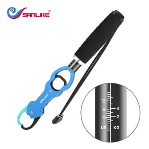 SANLIKE | SANLIKE Aluminum Fishing Lip Gripper with Scale 8kg/20LB Fish Controller with Enlarged Jaw with EVA Handle Anti-Lost Lanyard