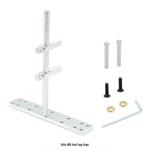 Giá Đỡ GPU Hoàn Toàn Bằng Nhôm Cho Vỏ Máy Tính - Giá Đỡ Card Đồ Họa Gắn Vị Trí Quạt Dưới Với Hai Tay Đỡ Màu Đen/bạc