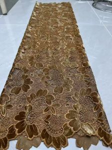 Luxury African Velvet Lace Fabric Nigerian Lace Fabric 2026 High Quality Embroidery Luxurious Wedding Dress For Women 5Yar M73-1