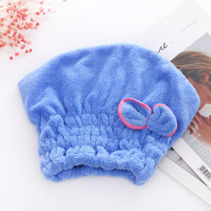 Quick Dry Microfibre Hair Towel Bowknot Wrap Cap Designer Shower Bonnets For Women Bath Accessories